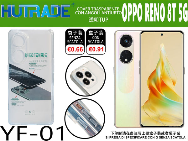 COVER TRASPARENTE OPPO RENO 8T 5G – YF01 011806