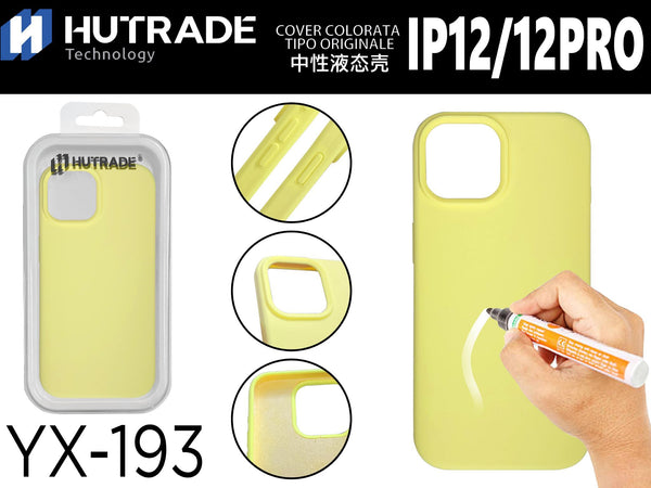 YX-193 COVER COLORATA IN GOMMA IP12/12PRO GIALLO