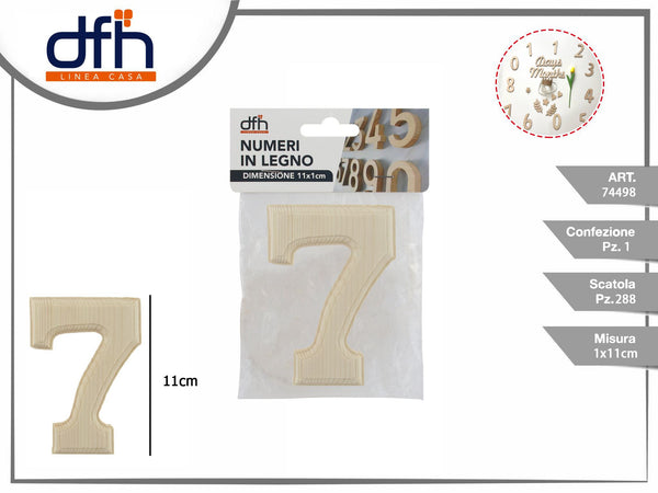 Targhetta numero di legno