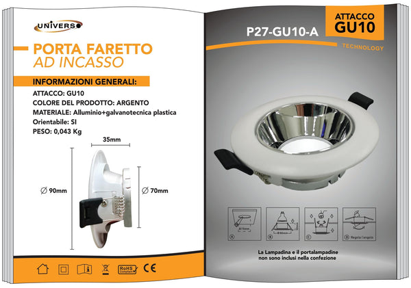 Porta Faretto Universo – P27-A