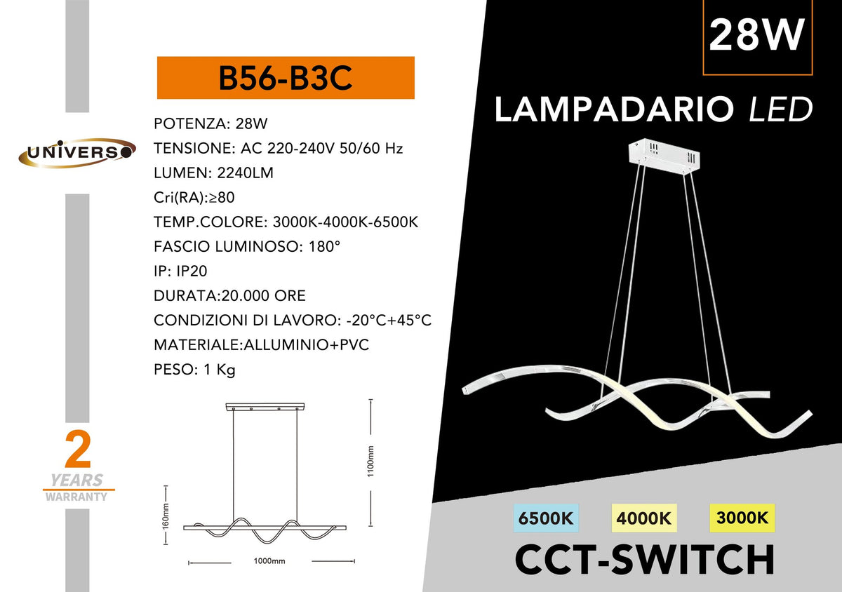 Lampadario Da Soffitto Universo – B56-B3C
