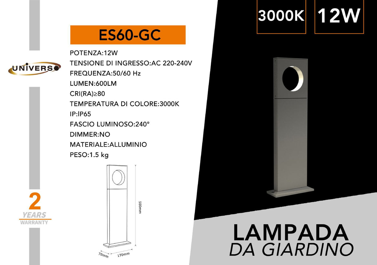 Luce da giardino e da percorso – ES60-GC / ES60-GF
