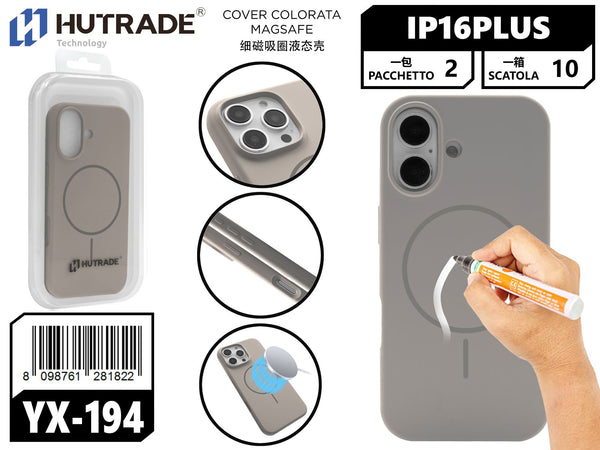 YX-194 COVER COLORATA MAGSAFE IP16 PLUS GRAY