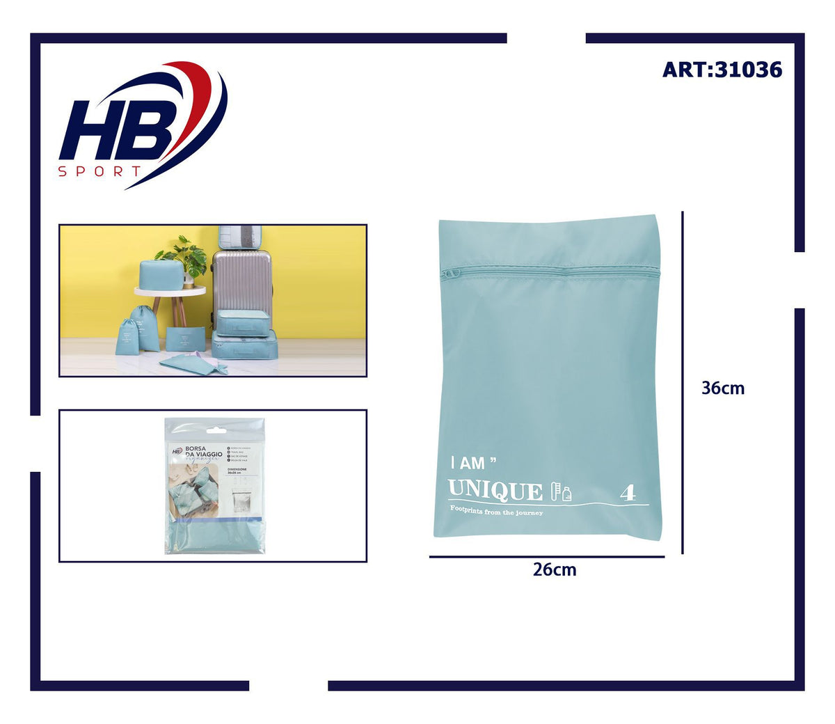 BORSA DA VIAGGIO 36 × 26 cm