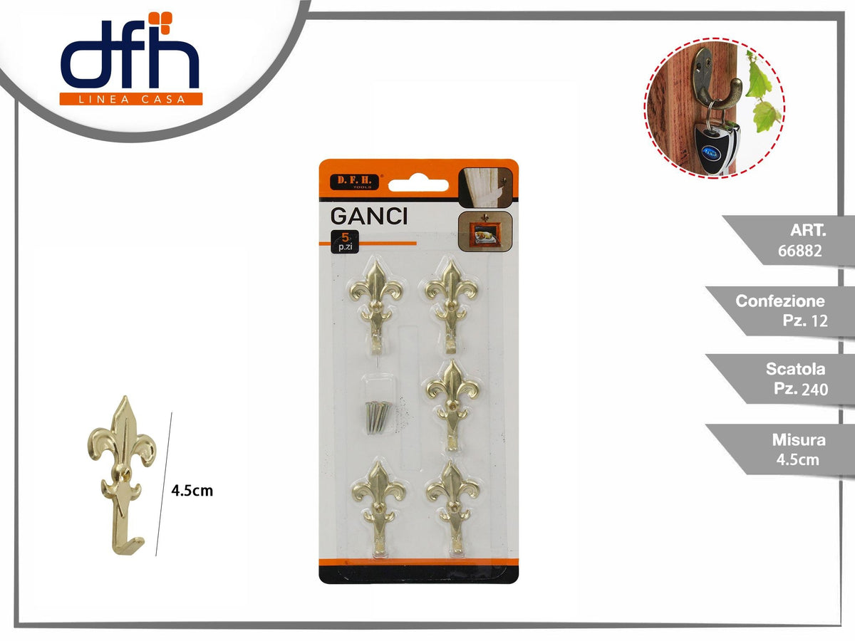 GANCI PER QUADRO 5 pz