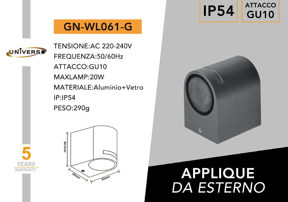 Applique da esterno – GN-WL061-G