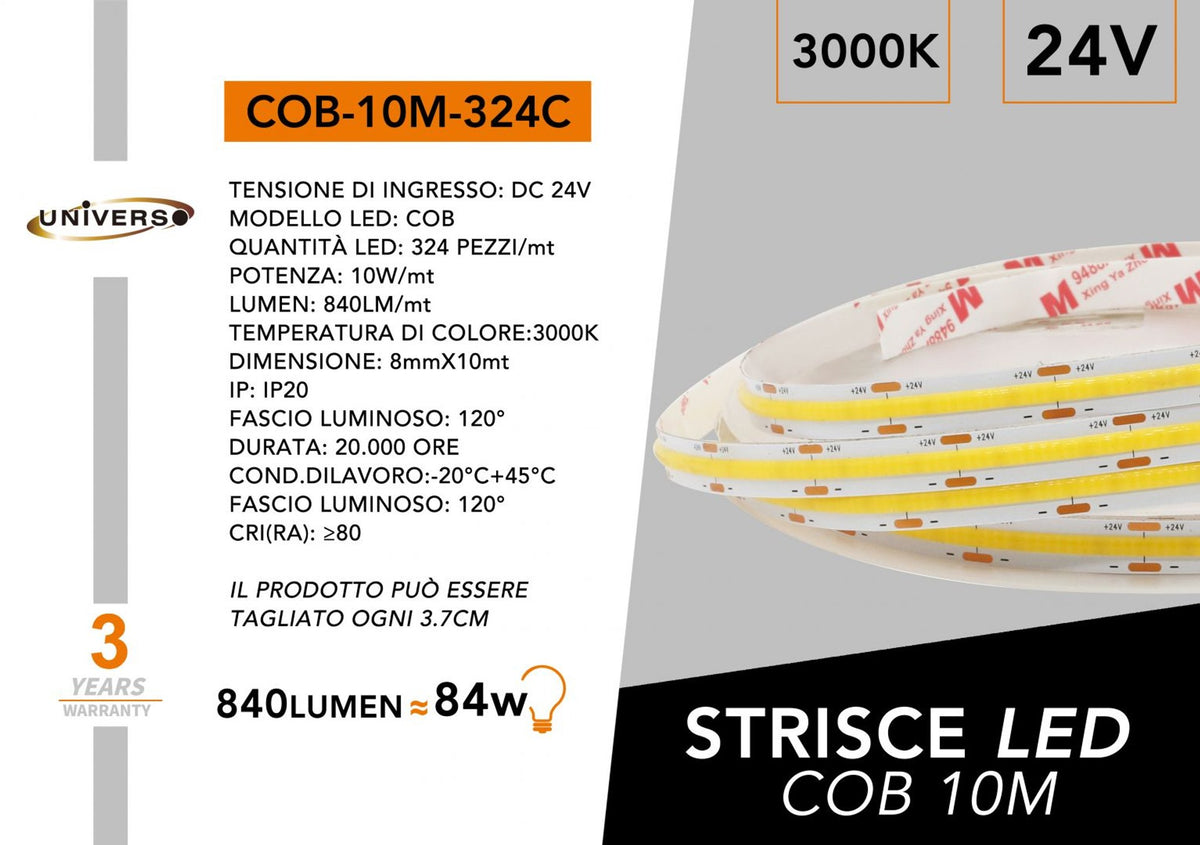 Striscia LED – COB-10M-324C / COB-5M-324N