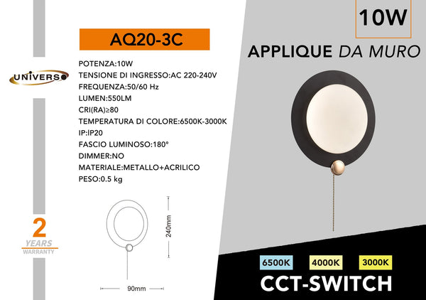 Applique Da Muro Universo – AQ20-3C