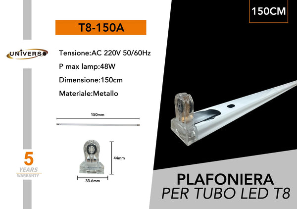 Supporto di montaggio per illuminazione – T8-150A