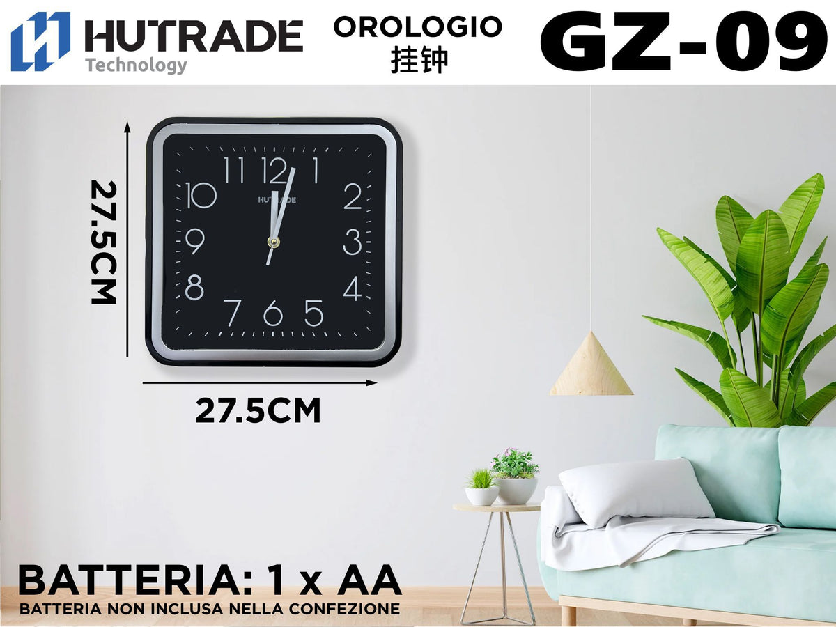 GZ-09 OROLOGIO DA PARETE QUADRATO