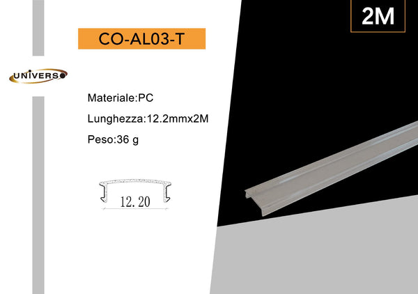 Diffusore per profilo LED – CO-AL03-T