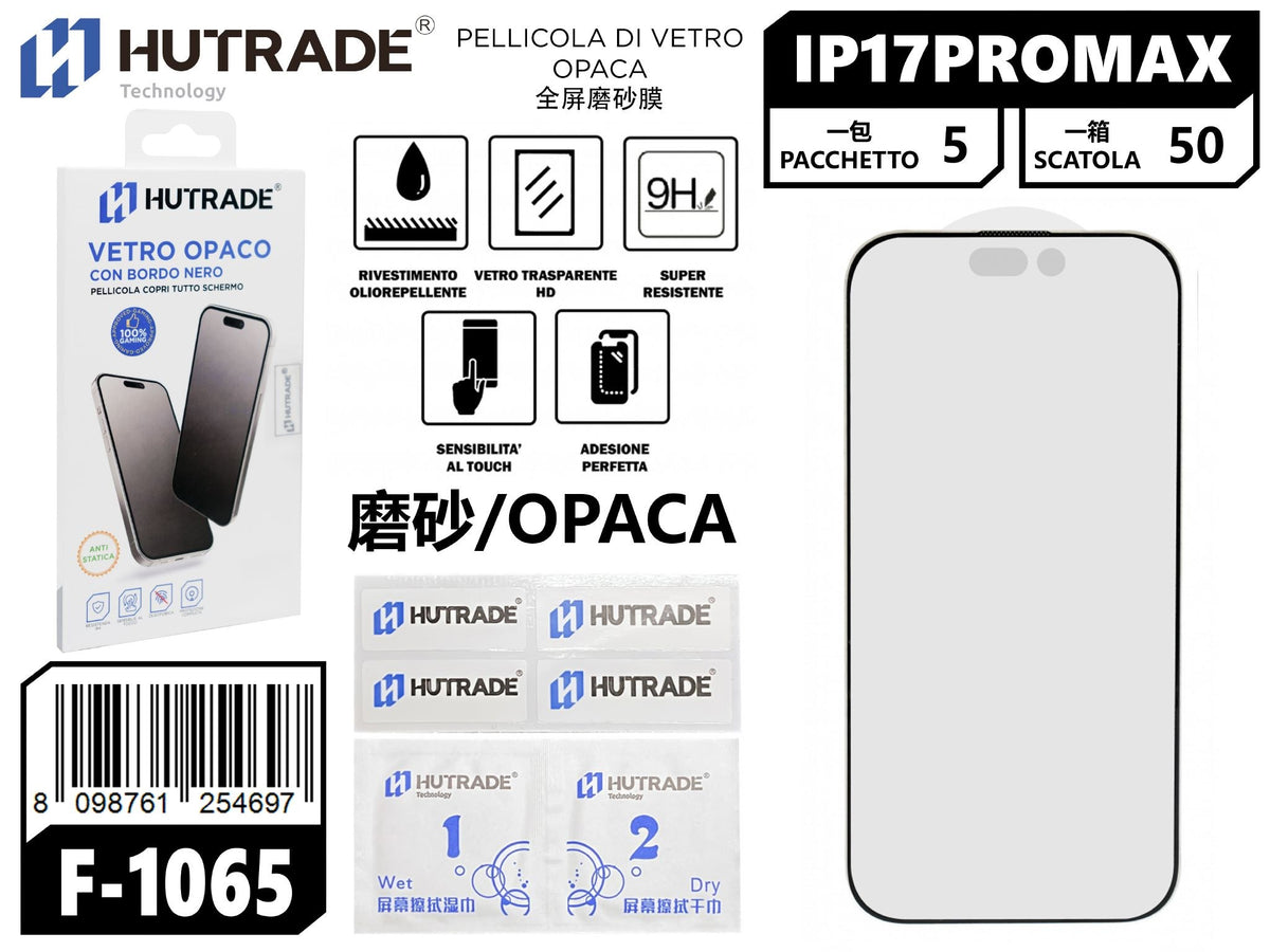 F-1065 PELLICOLA DI VETRO OPACA IP17 PRO MAX