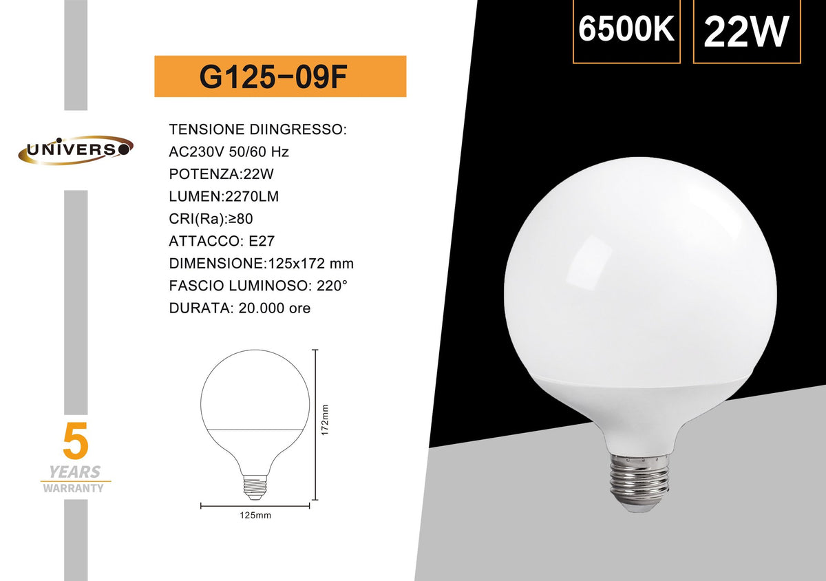 Lampadina LED E27 – G125-09F