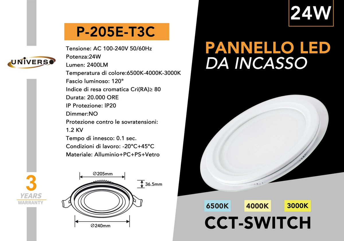 LED Panel Universo – P205E-T3C