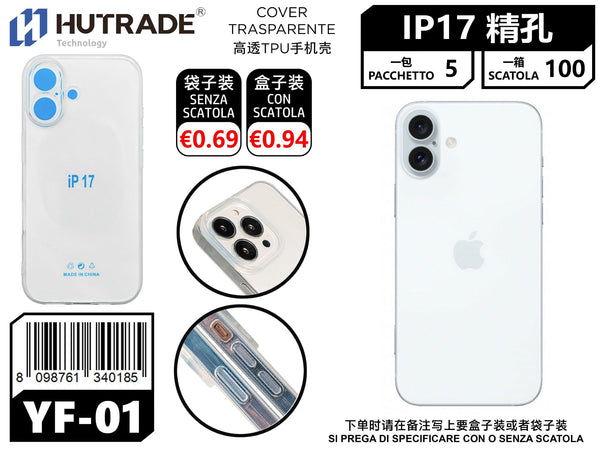 COVER TRASPARENTE IP17 FORO FOTOCAMERA PRECISI