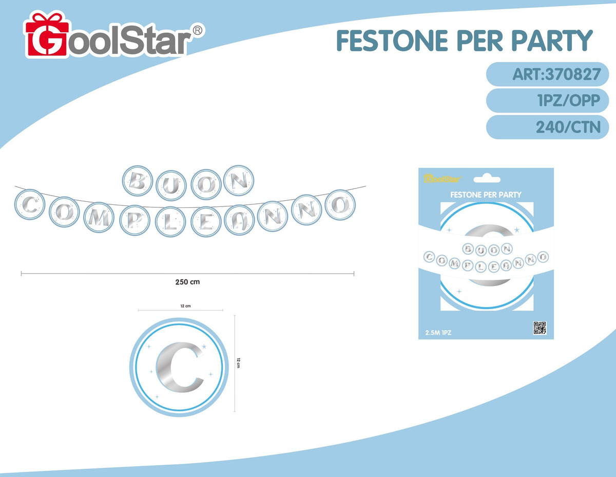 Festone di compleanno celeste