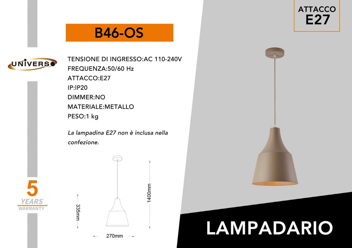 Lampada Da Soffitto Universo – B46-OS