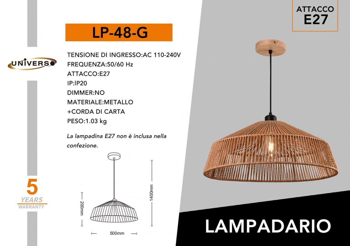 Lampada Sospension Universo – LP-48-G