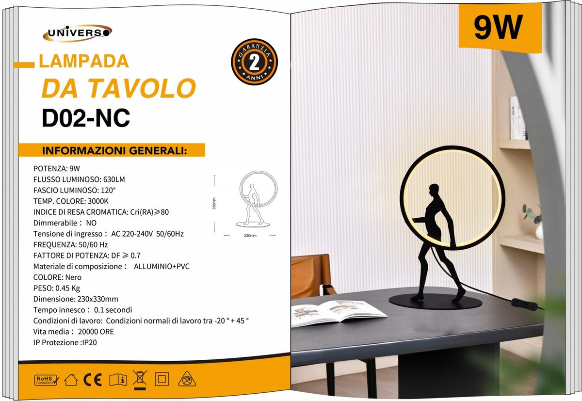 Lampada Da Comodino Universo – D02-NC