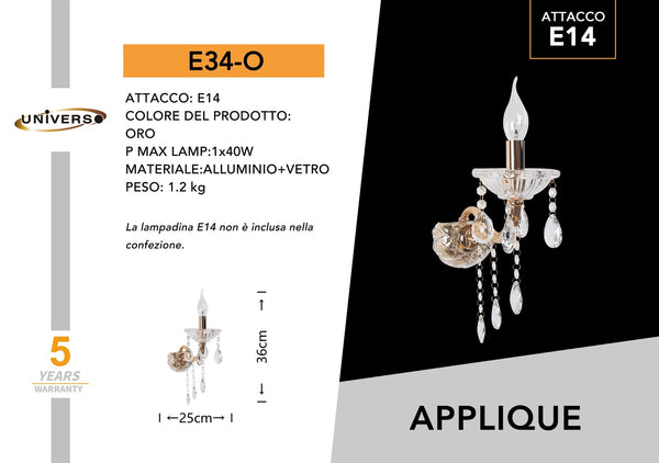 Applique Da Parete Universo – E34-O