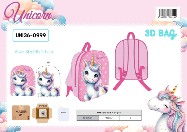 Unicorn, zainetto 3D UNI360999