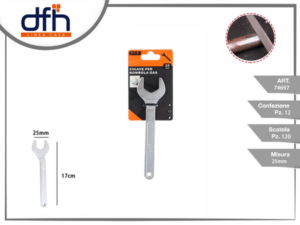 CHIAVE PER BOMBOLA GAS 25 mm