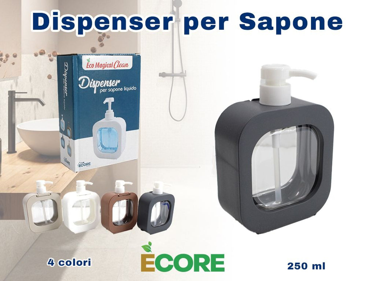 Dispenser per sapone quadrato — colori assortiti