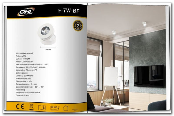 Faretto da soffitto – F7W-BF