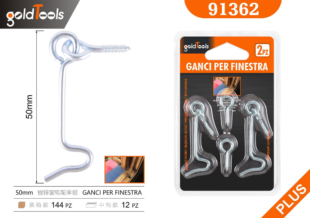 Ganci a vite e occhioli 2.4MM, 50MM – art. 91362