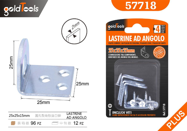 Angolari e piastre 25×25×25MM – art. 57718