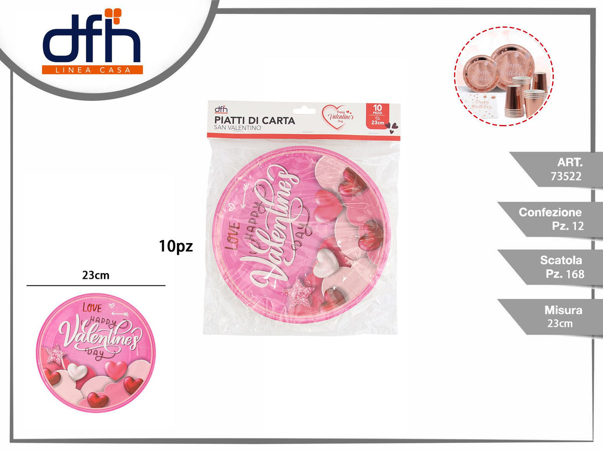 PIATTI SAN VALENTINO 10 pz 23 cm