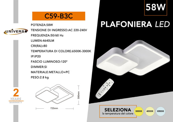 Lampada Da Soffitto Universo – C59-B3C