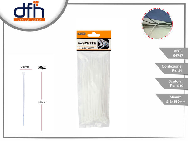 FASCETTE CARO BIANCO 2.8 150 mm 50 pz