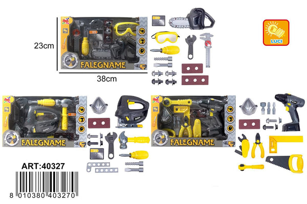 Set attrezzi da falegname giocattolo, assortito AP40327