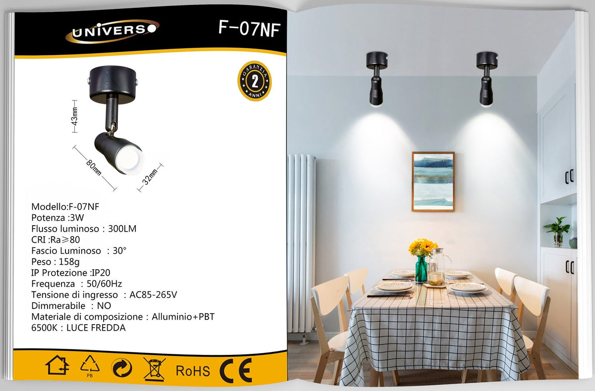 Faretto da soffitto – F-07NF