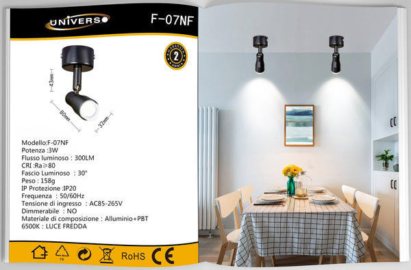 Faretto da soffitto – F-07NF