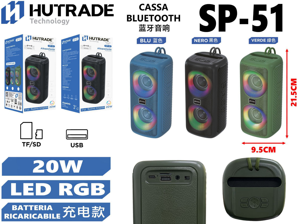 SP-51 PICCOLA CASSA BLUETOOTH DA 20W