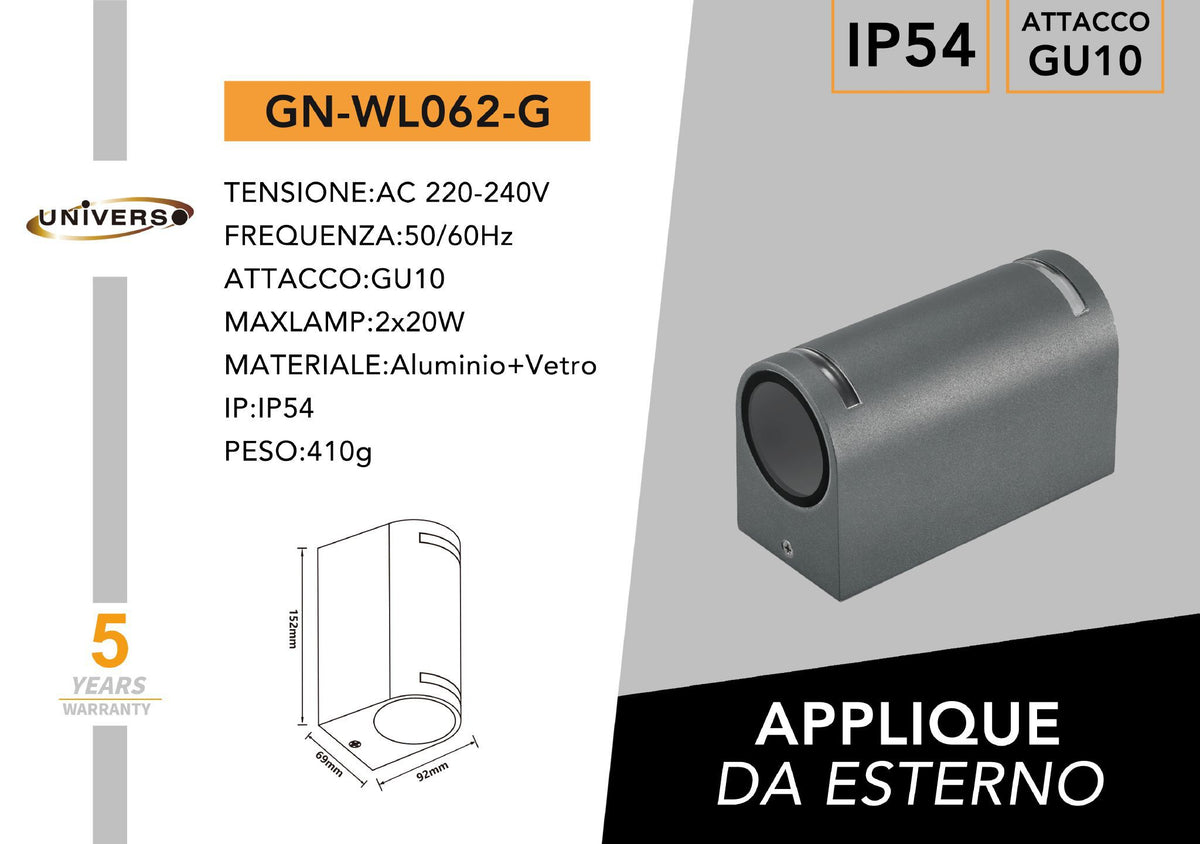 Applique da esterno – GN-WL062-G