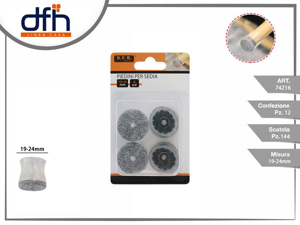 PIEDINI PER SEDIA 19-24 mm 4 pz