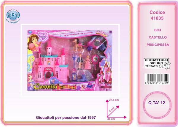 Castello della principessa con personaggi e accessori