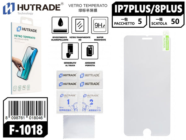 IP7PLUS/8PLUS PELLICOLA DI VETRO – F1018 550003