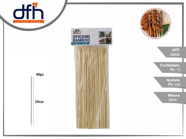 SPIEDINI BAMBOO PER BARBECUE