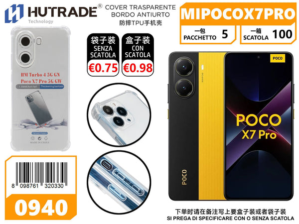 COVER TRASPARENTE BORDO ANTIURTO MI POCO X7 PRO – 0940 014377
