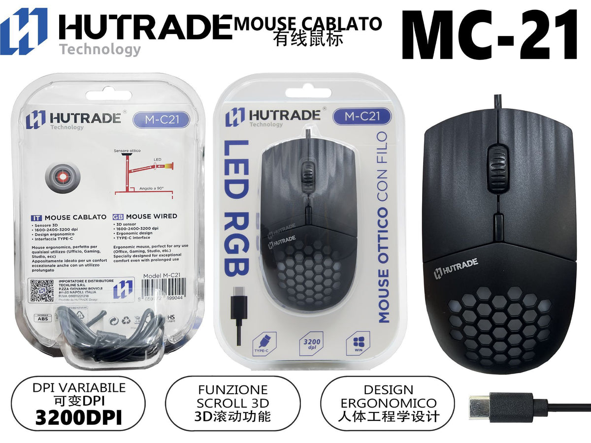 M-C21 MOUSE CON FILO ATTACCO TYPE-C