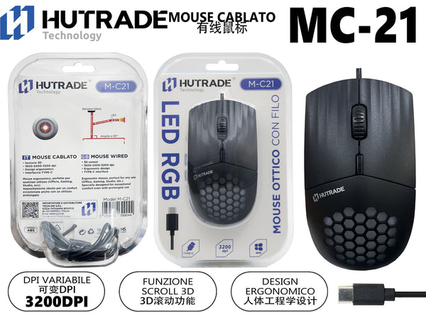 M-C21 MOUSE CON FILO ATTACCO TYPE-C