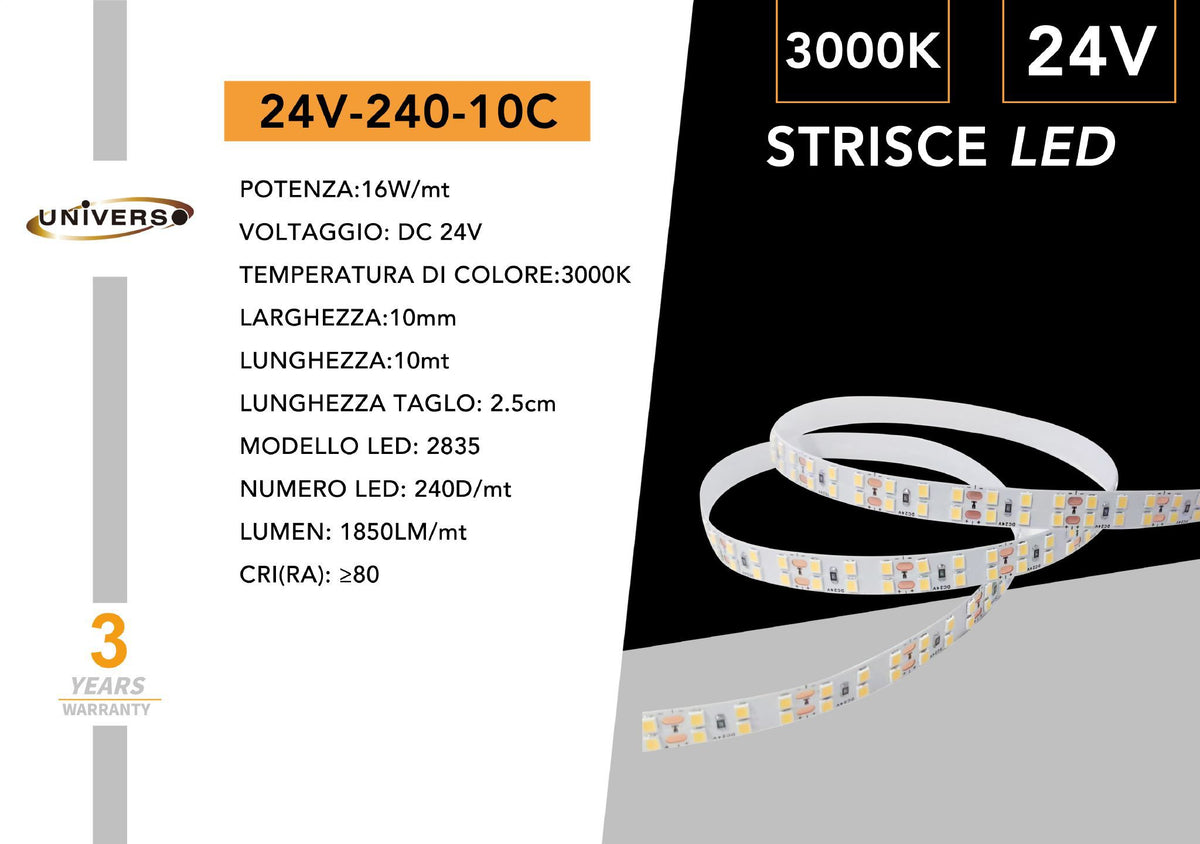 Striscia LED – 24V-240-10C / 24V-240-10N