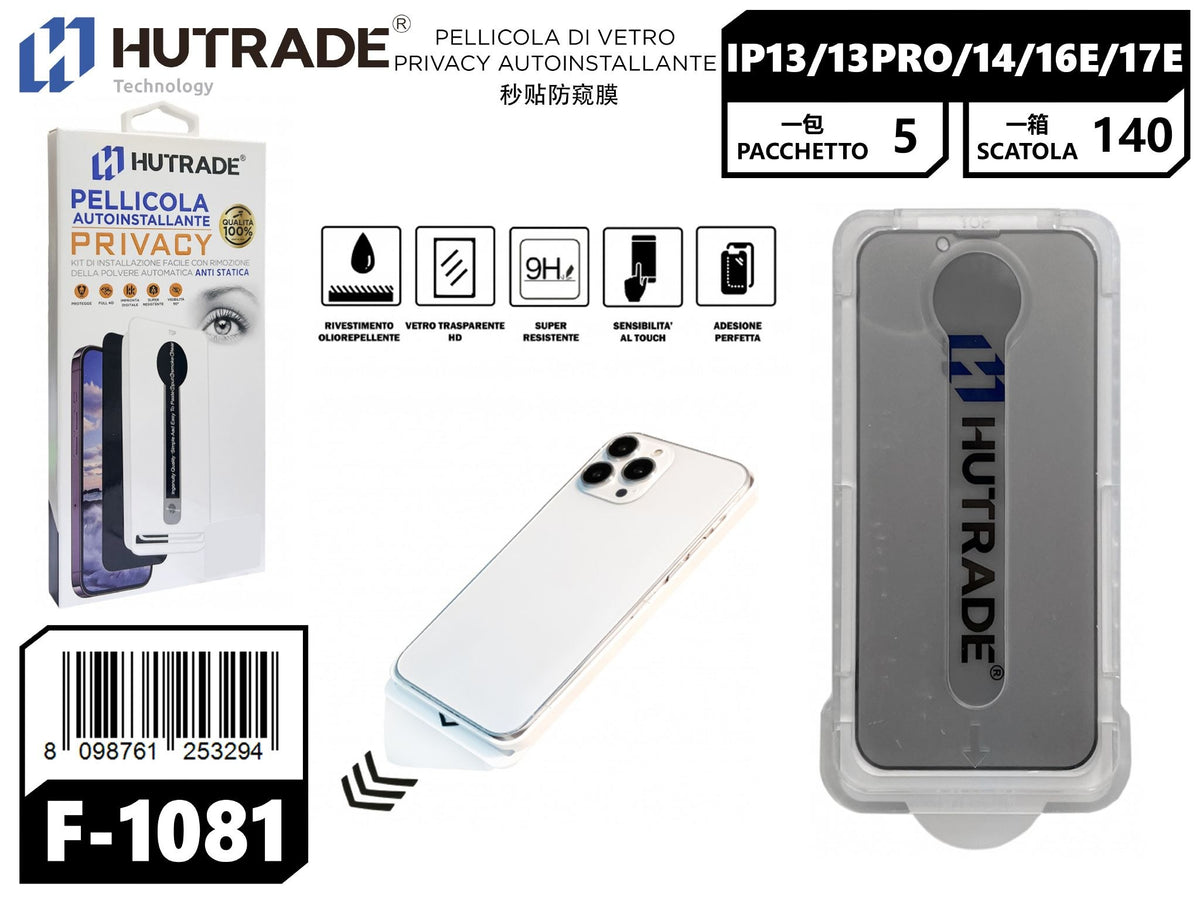 PELLICOLA DI VETRO PRIVACY AUTOINSTALLANTE IP13/13 PRO/14/16E/17E – F1081 575502