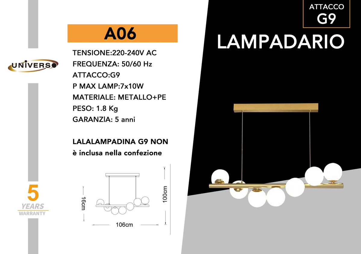 Lampadario a sospensione – A06