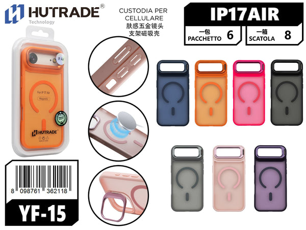 YF-15 COVER COLORATA OPACA CON SUPPORTO A MAGSAFE IP17 AIR
