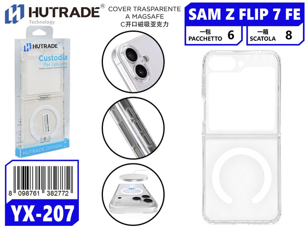 YX-207 COVER TRASPARENTE A MAGSAFE SAM ZFLIP 7 FE